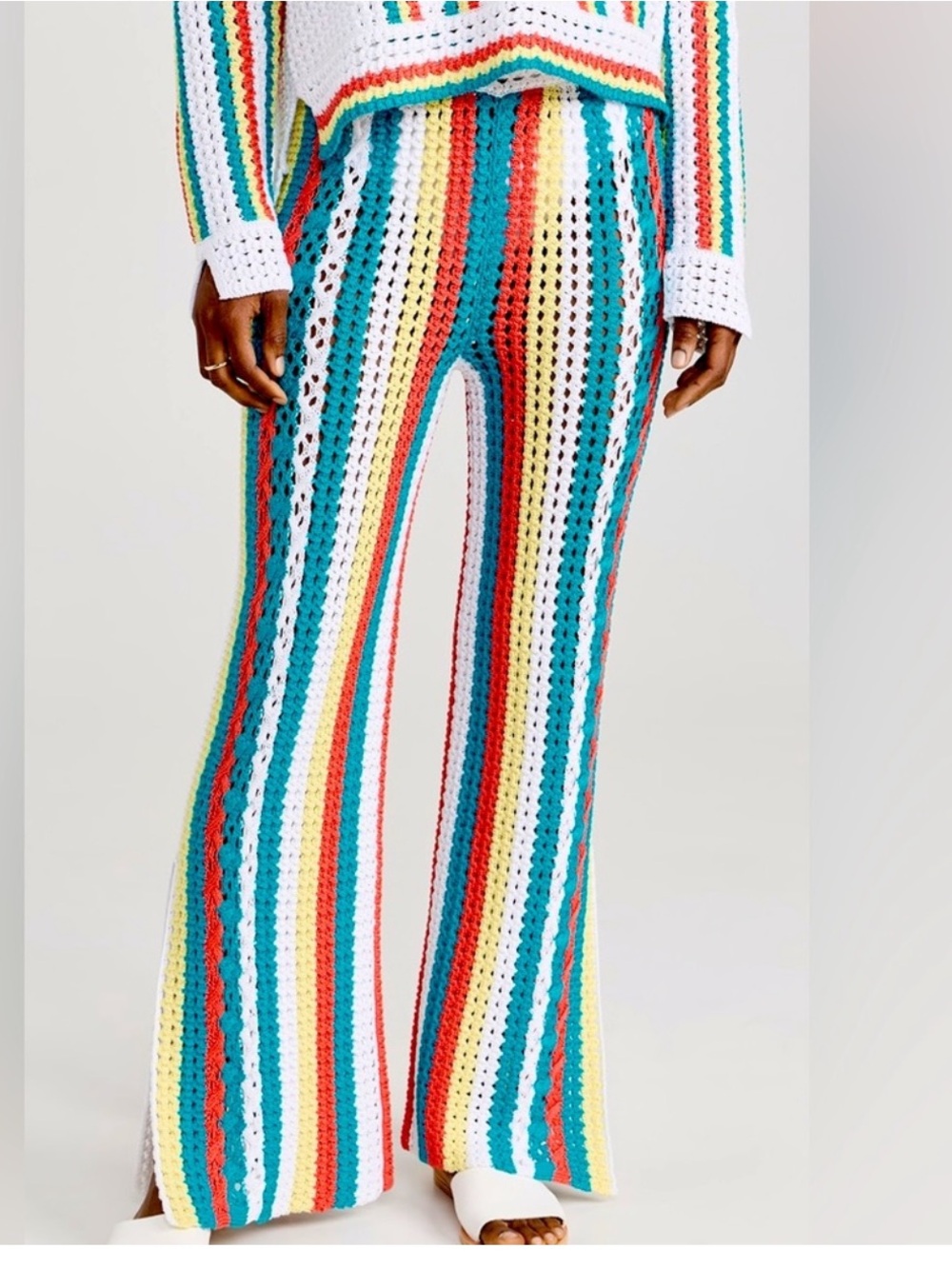 Solid and Stripe Logan crochet pants